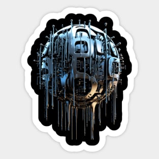 Streatwear cyber techno pattern Sticker